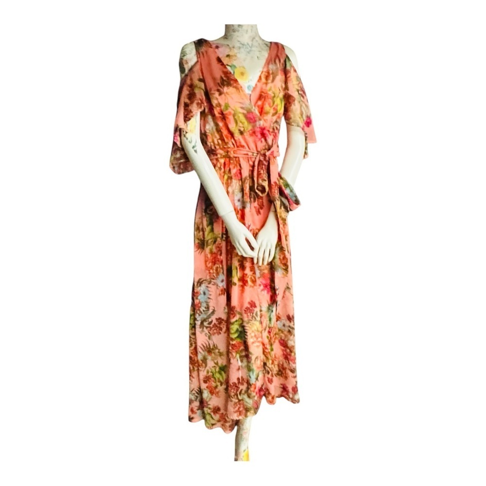 Floral Pink Maxi Dress - Picture 3 of 7